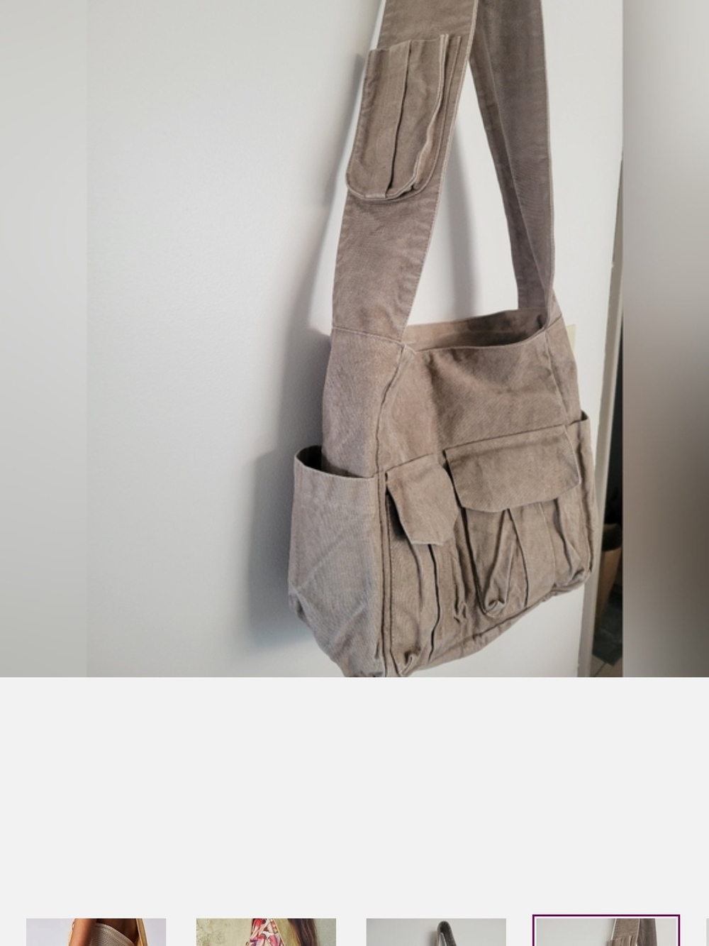 FREE PEOPLE/WE THE FREE Canvas Crossbody Tote - Picture 3 of 10